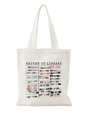 Tote: Vintage Library Return Stamp